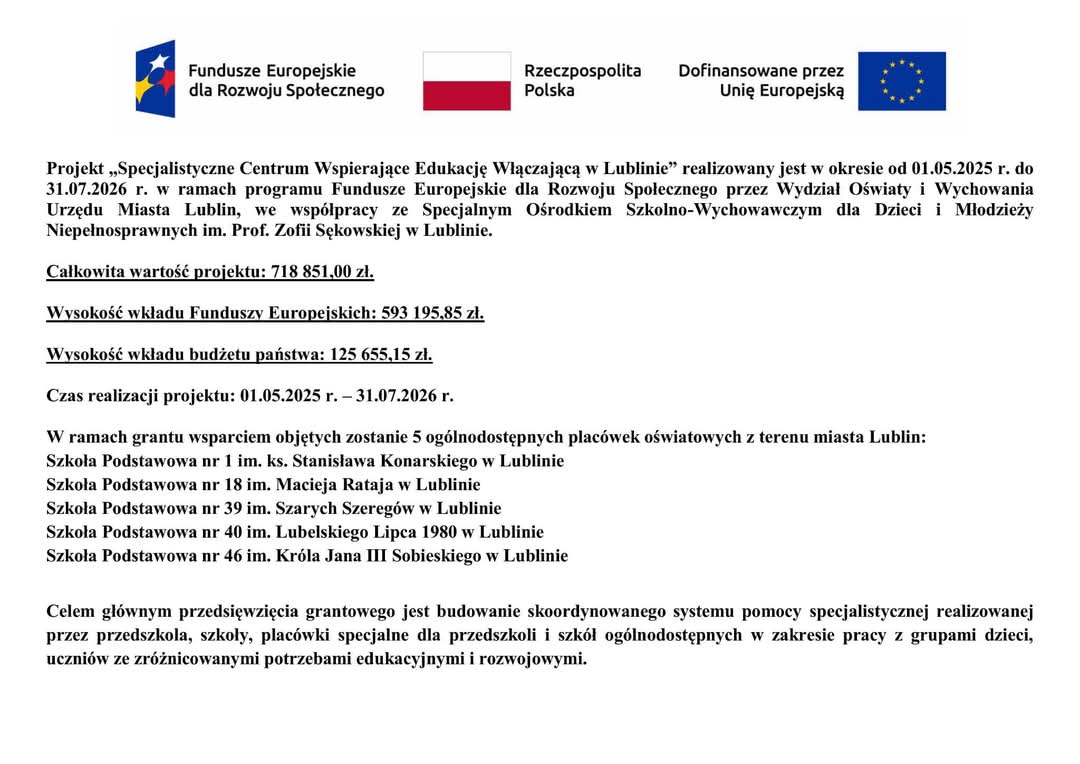 Plakat, opis projektu, wartość projektu